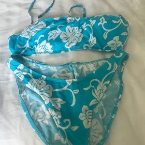 Floral blue Bikini
